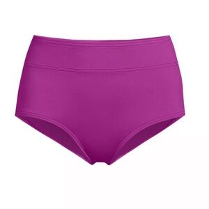 Lands' End Women's High Waisted Bikini Bottoms - Vibrant Purple